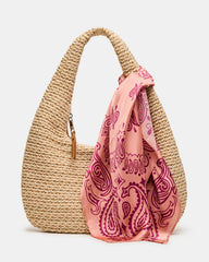 DAENA Bag Natural Crescent Shaped Straw Shoulder Bag | Steve Madden discount