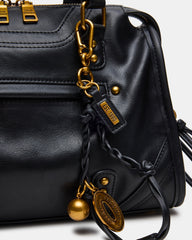 RIGGS Bag Black/Gold Slouchy Top-Handle Crossbody Satchel Handbag | Steve Madden Sale
