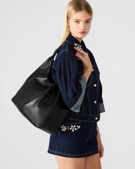 COLLINS Bag Black Hobo Slouchy Shoulder Strap Tote Handbag | Steve Madden discount