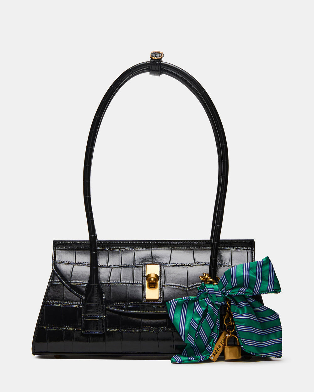MILAN Bag Black Elongated Menswear-Inspired Shoulder Strap Handbag | Steve Madden for Sale