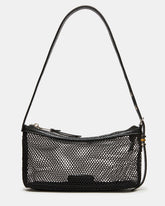 VIXEN Bag Black Shoulder Strap Mesh Structured Bottom Women's Handbag | Steve Madden discount