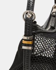 VIXEN Bag Black Shoulder Strap Mesh Structured Bottom Women's Handbag | Steve Madden discount