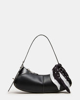 ROXEY Bag Black Crescent-Shaped Top-Zipper Shoulder Strap Handbag | Steve Madden outlet