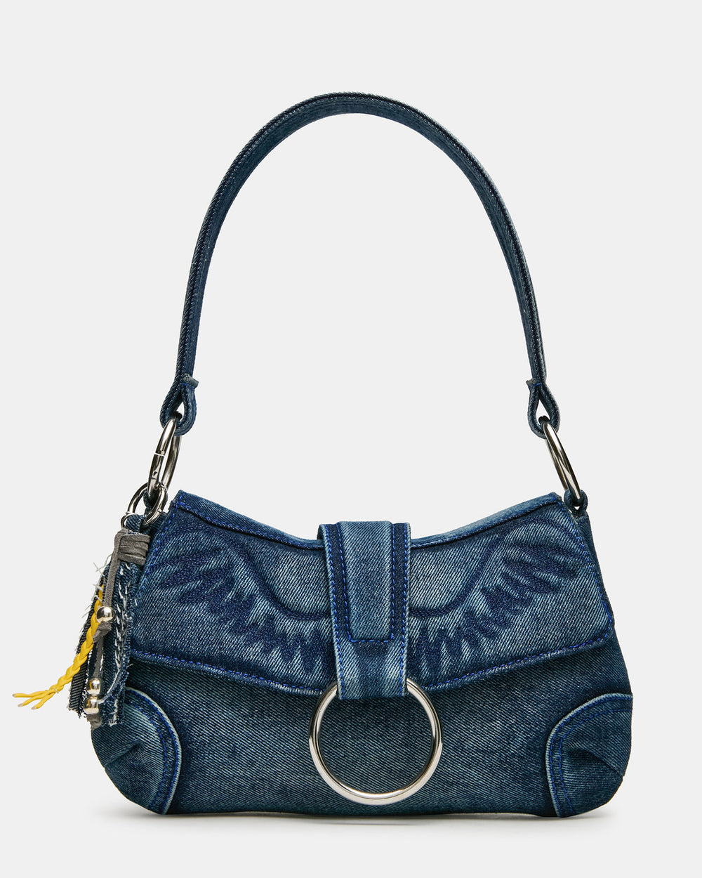 ALBANY Bag Denim/Blue Western-Inspired Denim Shoulder Handbag | Steve Madden on Sale