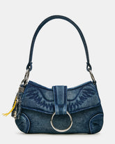 ALBANY Bag Denim/Blue Western-Inspired Denim Shoulder Handbag | Steve Madden on Sale