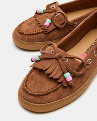 Kids' KRISP Cognac Girls' Boat Shoe Loafer | Steve Madden for Sale