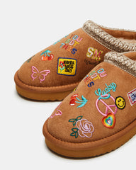 Kids' SELENA Cognac Multi Girls' Slip-On Mule Flat | Steve Madden US