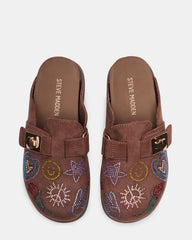 Kids' MONEYY Brown Rhinestones Girls' Slip-On Clog | Steve Madden outlet