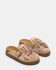Kids' TREAT Taupe Girls' Slip-On Fringe Flat | Steve Madden for Sale