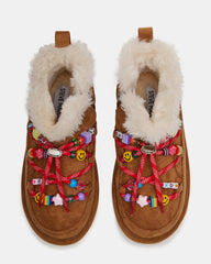 Kids' GLAZER Cognac Girls' Lace-Up Ankle Boot | Steve Madden Sale