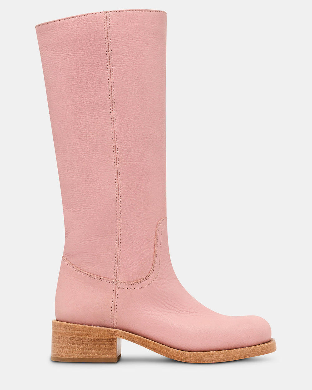 RIGGS Pink Leather Square-Toe Women's Boot | Steve Madden outlet
