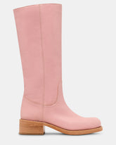 RIGGS Pink Leather Square-Toe Women's Boot | Steve Madden outlet