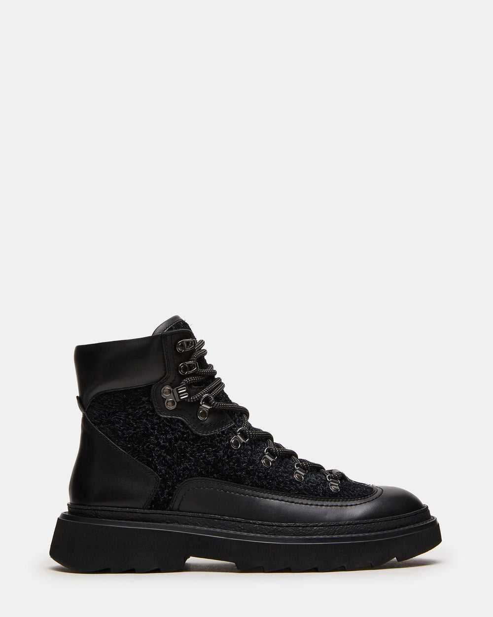 YOSEMITE Black Multi Lace-Up Lug Men's Ankle Boot | Steve Madden on Sale