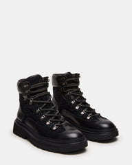 YOSEMITE Black Multi Lace-Up Lug Men's Ankle Boot | Steve Madden on Sale