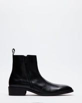 HAYNES Black Leather Men's Ankle Boot | Steve Madden near me