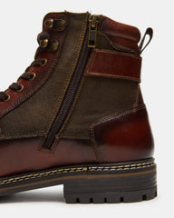REID Cognac Lace-Up Lug Men's Ankle Boot | Steve Madden near me