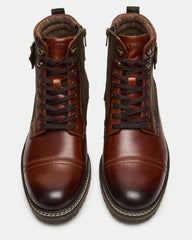 REID Cognac Lace-Up Lug Men's Ankle Boot | Steve Madden near me