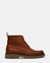 DAEL Brown Leather Lace-Up Men's Ankle Boot | Steve Madden Sale