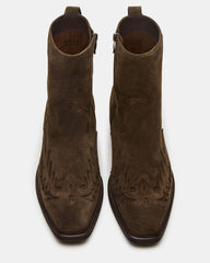 SANTANA Green Olive Western Men's Ankle Boot | Steve Madden on Sale