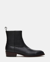 HENDRIK Black Leather Men's Ankle Boot | Steve Madden online