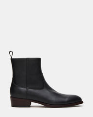 HENDRIK Black Leather Men's Ankle Boot | Steve Madden online