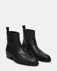 HENDRIK Black Leather Men's Ankle Boot | Steve Madden online