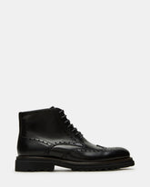 KODA Black Leather Lace-Up Men's Ankle Boot | Steve Madden US