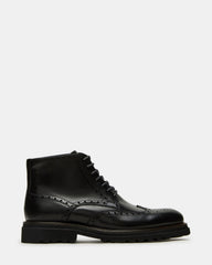 KODA Black Leather Lace-Up Men's Ankle Boot | Steve Madden US