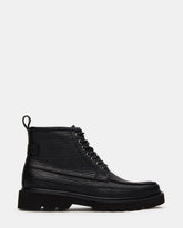 DAEL Black Leather Lace-Up Men's Ankle Boot | Steve Madden outlet
