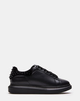 FROSTING Black Velvet Men's Low-Top Lace-Up Sneaker | Steve Madden US