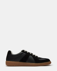 DIXON Black Leather Low-Top Panel Men's Sneaker | Steve Madden outlet