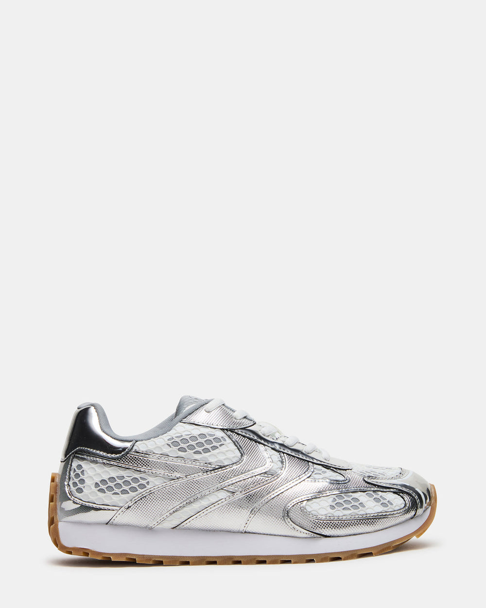 XYLO Silver Low-Top Lace-Up Men's Sneakers | Steve Madden on Sale