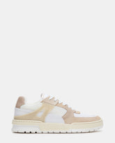 SANCHEZ White Multi Low-Top Lace-Up Men's Sneaker | Steve Madden on Sale