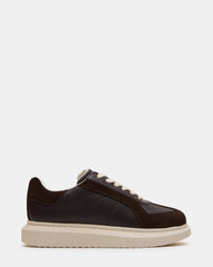MINOU Brown Leather Low-Top Lace-Up Men's Sneaker | Steve Madden discount