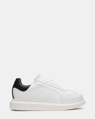 MINOU White/Black Low-Top Lace-Up Men's Sneaker | Steve Madden online