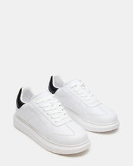 MINOU White/Black Low-Top Lace-Up Men's Sneaker | Steve Madden online