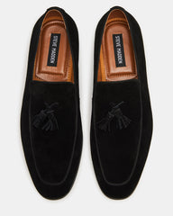 ONDRE Black Suede Tassel Slip-On Men's Loafer | Steve Madden online