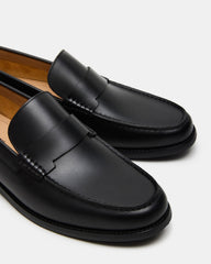 COLVER Black Leather Men's Slip-On Loafer | Steve Madden Sale