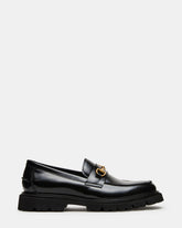 NAXOS Black Leather Slip-On Dress Men's Loafer | Steve Madden on Sale