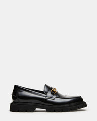 NAXOS Black Leather Slip-On Dress Men's Loafer | Steve Madden on Sale