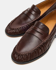 QUINCEY Brown Leather Slip-On Men's Loafer | Steve Madden near me
