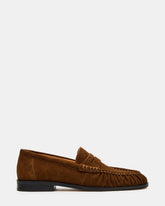 QUINCEY Chestnut Suede Slip-On Men's Loafer | Steve Madden online