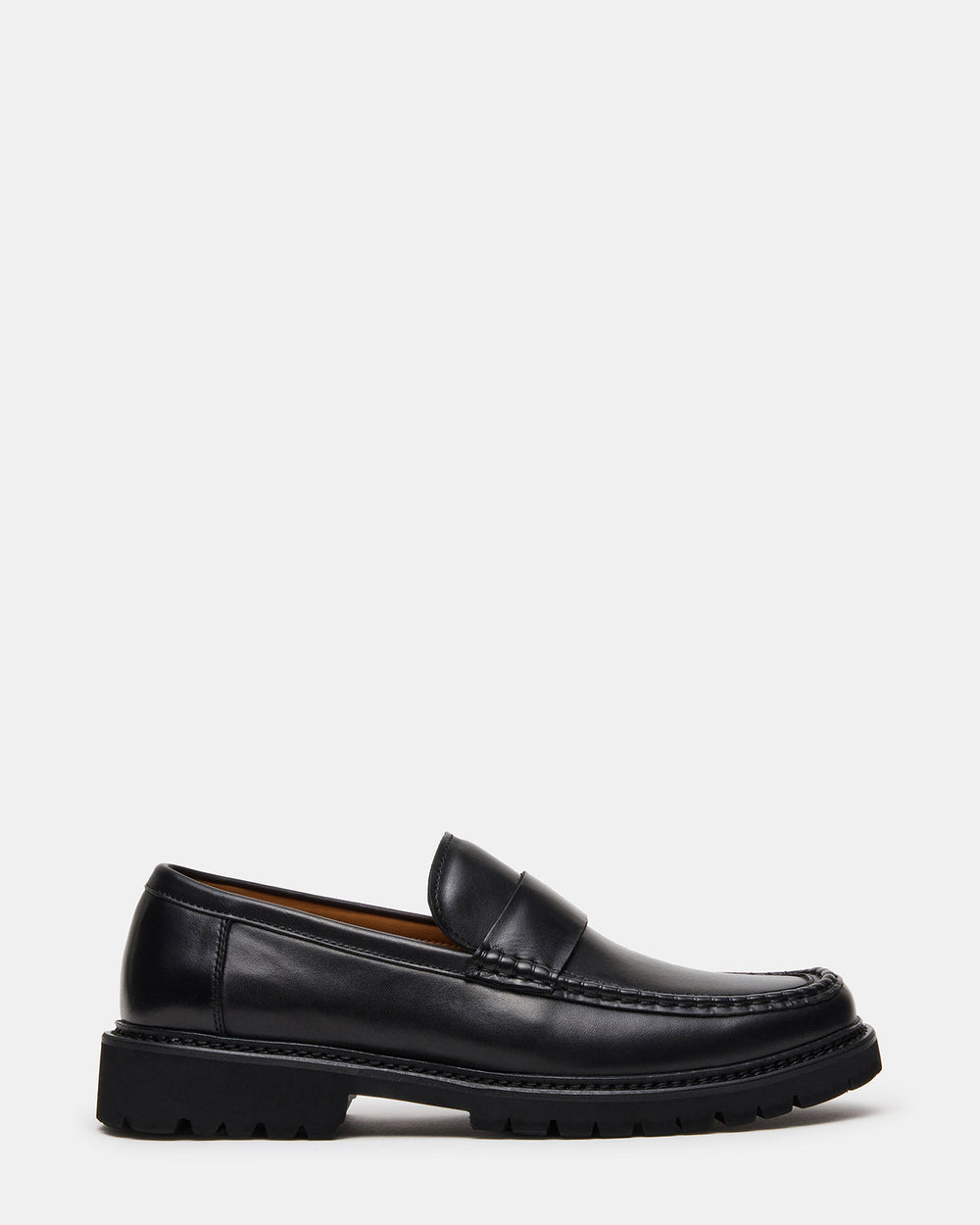 BRODIE Black Slip-On Lug Men's Loafer | Steve Madden US