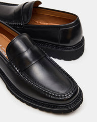 BRODIE Black Slip-On Lug Men's Loafer | Steve Madden US