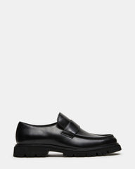 RADKIN Black Leather Slip-On Dress Men's Loafer | Steve Madden outlet