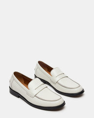 NATAN White Leather Slip-On Dress Men's Loafer | Steve Madden discount