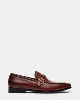 CHAPLIN Tan Leather Woven-Strap Buckle Slip-On Men's Loafer | Steve Madden for Sale
