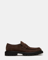 RADKIN Brown Suede Slip-On Dress Men's Loafer | Steve Madden discount