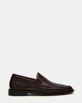 NAPOLI Brown Leather Slip-On Woven Men's Loafer | Steve Madden online