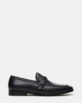 CHAPLIN Black Leather Woven-Strap Buckle Slip-On Men's Loafer | Steve Madden outlet